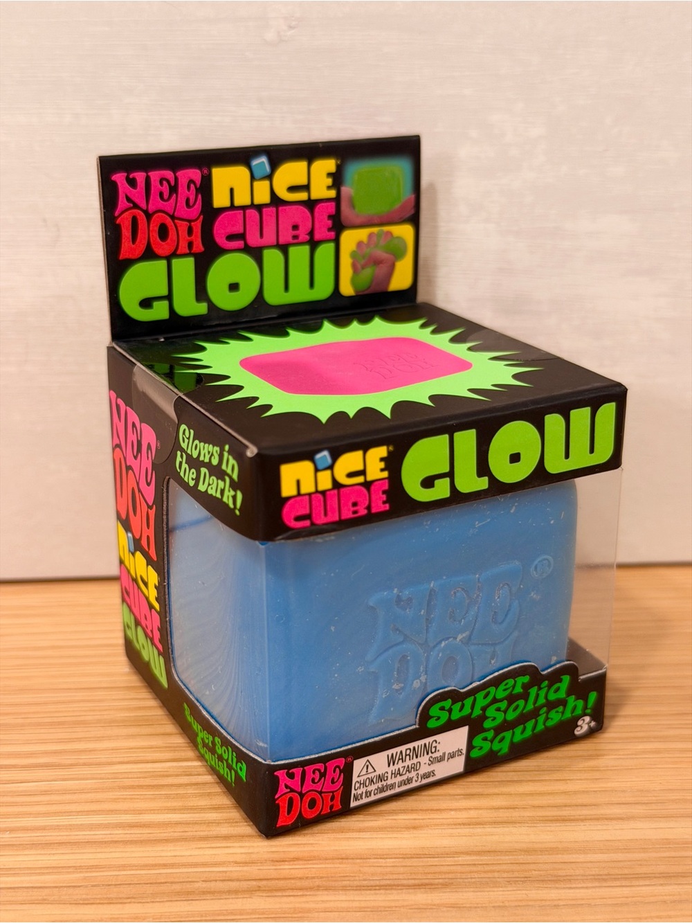 Blue Needoh Nice Cube Glow in the Dark